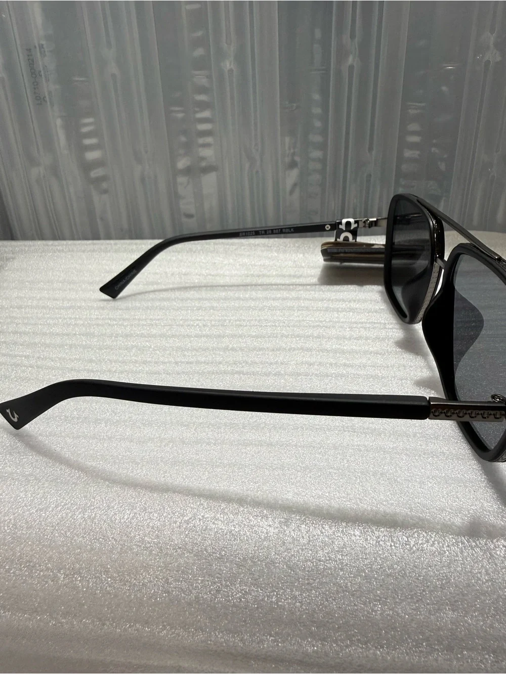 NWT True Religion SR1025 Aviator Sunglasses Black Double Bridge-Unisex